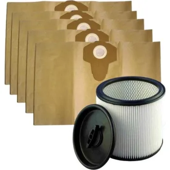 Sáček do vysavače Filtr omýv. pro LIDL Gr. 91099009 Parkside kompatibilní a sáčky papírové, 1+5ks