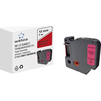 Tiskárna štítků páska do štítkovače Renkforce RF-LT-D45017 kompatibilní náhradní DYMO D1 - 45017 12 mm Barva pásky: červená Barva písma: černá 7 m
