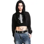 mikina s kapucí dámské - FREE MIND CROP - AFFLICTION - AWV29152-BKHL - S
