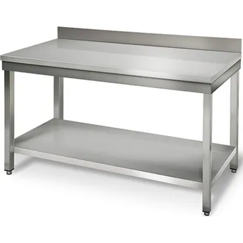 Jídelní stůl TECHNICA Nástěnný stůl s policí, šroubovaný, 1000x600x850 mm | TECHNICA, Silver Line