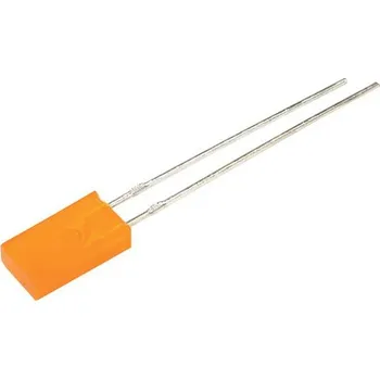 Dioda Kingbright LED s vývody jantarová hranatý 2 x 5 mm 5 mcd 110 ° 30 mA 2 V