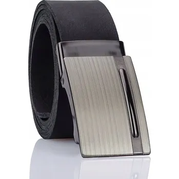 Opasek Pánský černý kožený Pásek SILNÁ PŘEZKA 115 cm AUTOMATICKÝ