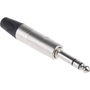 Elektrický konektor Konektor jack, Stereo, počet pólů/pinů: 3, Kabelová montáž, 1/4 palce, Samec, materiál kontaktu: Mosaz, Pájení, 50 V,