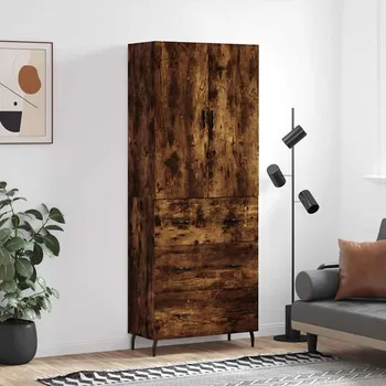 Příborník do zásuvky vidaXL Skříň highboard 69,5 x 34 x 180 cm kompozitní dřevo [3195865] Barva: kouřový dub