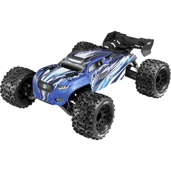 RC model auta Reely Thor modrá komutátorový 1:10 RC model auta elektrický monster truck 4WD (4x4) 100procent RtR 2,4 GHz vč. akumulátorů, nabíječky a baterie ovladače