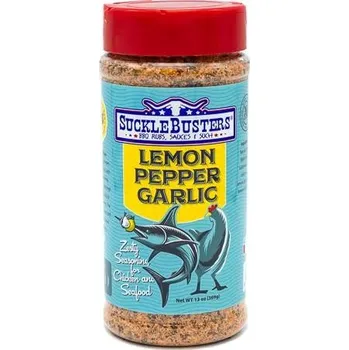 Koření BBQ koření Lemon Pepper Garlic 369g Suckle Busters
