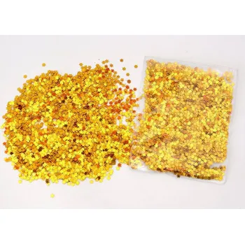 Náušnice Flitry - Vločky mini ZLATÉ prům. 5 mm