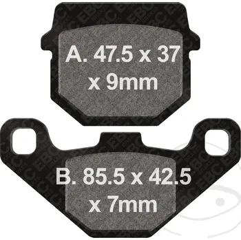 Brzdová destička EBC brzdové destičky Sinter HH Scooter EBC ADLY/HER CHEE/HERKULES AIR TEC 1 50 AC 06-10, CHEE/HERKULES AIR TEC SSII 50 LC 09-11, CHEE/HERKULES CAT 25 98-02, CHEE/HERKULES CAT 50 98-02, CHEE/HERKULES CAT 125 98-02, CHEE/HERKULES HERKULES 125 MIRAGE/VIRTUAL