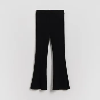 Dívčí oblečení Reserved - Žebrované rozšířené legíny - černý - 168HN-99X - 168HN-99X-128