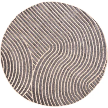 Koberec Kulatý koberec Modysa - vzor 3 - hnědý Rozměr koberce: 120x120 cm
