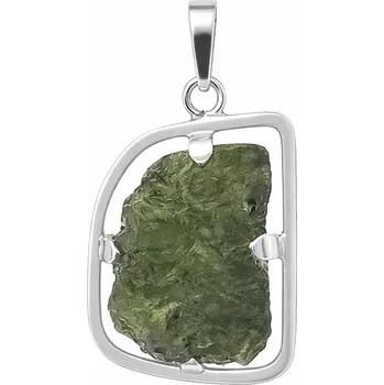 Přívěsek Stříbrný přívěsek s vltavínem P37 0161