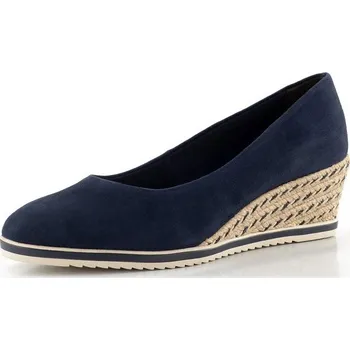 Dámské lodičky Tamaris kožené lodičky na klínu navy 1-22303-42 - 38 | P701803