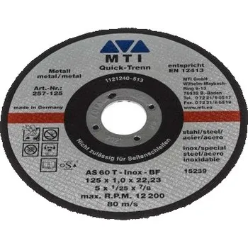 Řezný kotouč Řezný kotouč Korund 125mm MTI