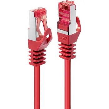 Datový kabel LINDY 47361 RJ45 síťové kabely, propojovací kabely CAT 6 S/FTP 0.50 m červená 1 ks