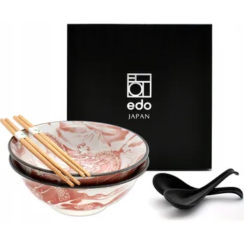 Sada 2 misek s lžícemi a hůlkami - Ramen Dragon Pink 900 ml BOX