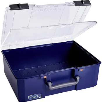 Úložný box raaco 147255 zásobník na malé díly , CarryLite 150 5x10-0/DL, (š x v x h) 413 x 148 x 330 mm, modrá, 1 ks