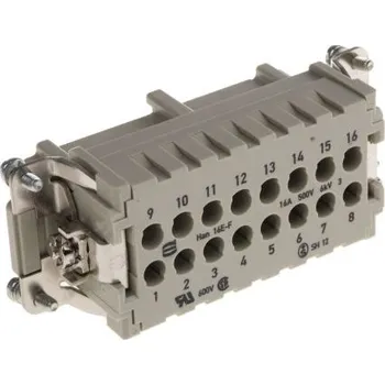 Elektrická zásuvka Napájecí konektor Han E 16kontaktový 2řadový samice 16A 500 V