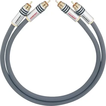 Audio kabel cinch audio kabel [2x cinch zástrčka - 2x cinch zástrčka] 1.00 m antracitová pozlacené kontakty Oehlbach NF 14 MASTER
