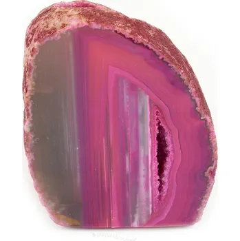 Svícen Achát růžový svícen s dutinou 548g z Brazílie