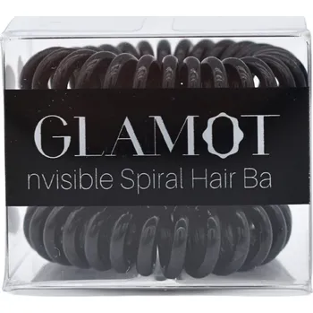 Glamot Invisible Hair Band neviditelná gumička do vlasů 3 ks, Black Coffee, bez obalu