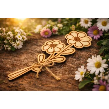 umělá květina Dary dřeva Květina ze dřeva – milý dárek