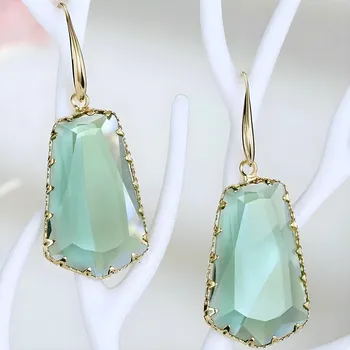 Náušnice IZMAEL Náušnice UR 38266 Zelená KP38266