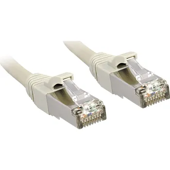Datový kabel LINDY 45592 RJ45 síťové kabely, propojovací kabely CAT 6 S/FTP 50.00 m šedá s ochranou 1 ks