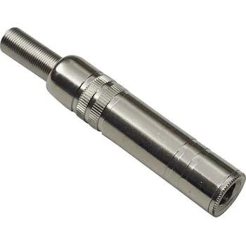 Elektrická zásuvka TRU COMPONENTS 1578983 jack konektor 6.35 mm zásuvka, rovná mono stříbrná 1 ks