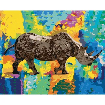Dětské zboží Diamantové malování Diamondi - NOSOROŽEC, 40x50 cm, bez rámu a bez vypnutí plátna