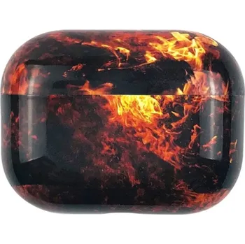 Pouzdro na mobilní telefon Obal z tvrdého plastu se vzorem pro AirPods Pro - oheň