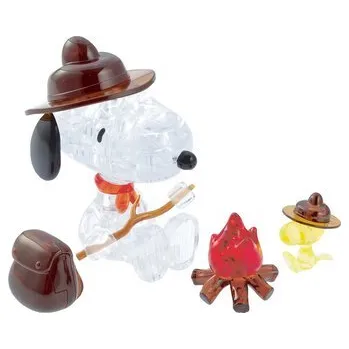 Dětské zboží HCM KINZEL 3D Crystal puzzle Kempující Snoopy 43 dílků