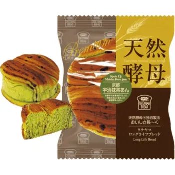 Trvanlivě pečivo Tateyama Bread JP nadýchaný koláček s čajem matcha Uji 95 g