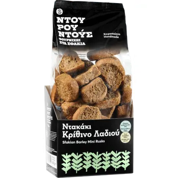 Slaná pochutina Ntourountous Bakery Suchary dakos z ječmene ze Sfakie 400g NTOUROUNTOUS