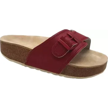 Dámská zdravotní obuv Korkové pantofle s vyměkčenou stélkou - červené, vel. 36 - 42 vel. 37 - délka vnitřní stélky 24,4 cm