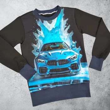 Chlapecká mikina Dětské mikiny přes hlavu 134 152 Velikost: 146/152 BMW černá ( užší verze) Dětská mikina