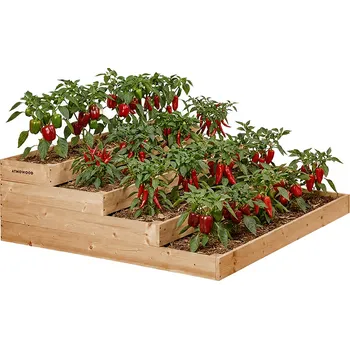 ATMOWOOD 4-patrový modřínový záhon 120 x 120 x 40 cm