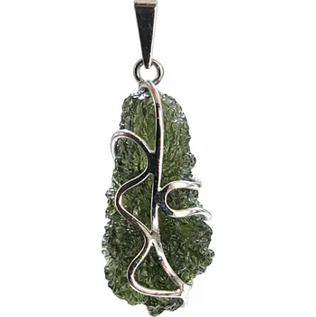 Přívěsek Stříbrný přívěsek s vltavínem P37 0180