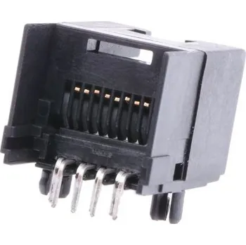 Konektor Konektor RJ45 Cat6, pravoúhlý, Průchozí otvor, Samice