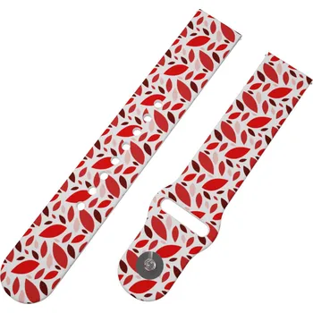 Chytré hodinky Strapido ČERVENÉ LISTY řemínek 20 mm