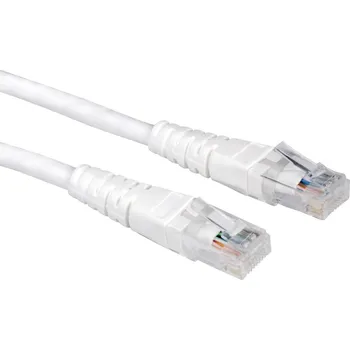Datový kabel Value 21.99.0956 RJ45 síťové kabely, propojovací kabely CAT 6 U/UTP 1.50 m bílá nestíněný 1 ks
