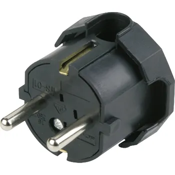 Elektrická zásuvka REV 0512045777 úhlová zástrčka SchuKo plast 250 V černá IP20