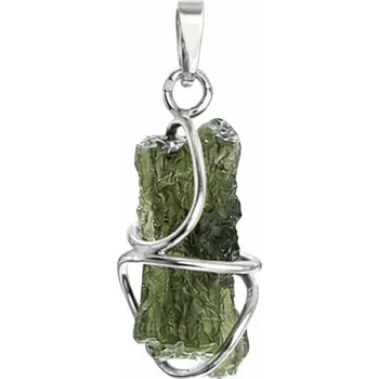 Přívěsek Vltavín Moldavite Stříbrný přívěsek s vltavínem P37 0104