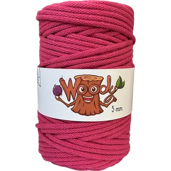 Příze Woody 5 mm – Růžová (50m)