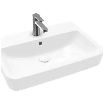 Umyvadlo Villeroy & Boch Umyvadlo na desku, 65x46 cm, s přepadem, otvor pro baterii, alpská bílá - 4A41KG01