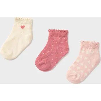 Dívčí oblečení Dětské ponožky Mayoral 3-pack 10141.4F.Baby.PPY2 růžová 30X, vel. 19/22