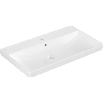 Villeroyboch VILLEROY & BOCH AVENTO umyvadlo 80 cm, s otvorem pro baterii a přepadem, alpská bílá