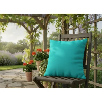 Polštář Dekorační venkovní polštář s výplní CARACAS color 51 tyrkysová 40x40, 50x50 cm Mybesthome Rozměr: 50x50 cm Polštář je již včetně vyjímatelné výplně.