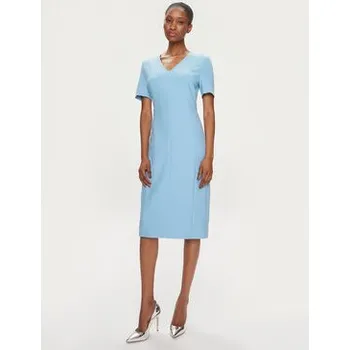 Dámské šaty Boss Každodenní šaty Damaisa 50490044 Modrá Slim Fit 32