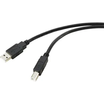 Prodlužovací kabel Renkforce USB kabel USB 2.0 USB-A zástrčka, USB-B zástrčka 20.00 m černá stínění pletivem RF-5720372