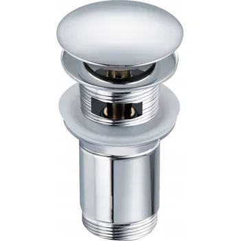 Sifon Zátka umyvadlová Click-Clack bez přepadu kulatý Balneo stříbrná